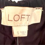 Loft Metallic Polka Dot Ruffle Blouse Women's Small Black Career Classic Dainty Photo 6