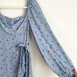 Reformation  Cammi Light Blue Floral Mini Dress Photo 11