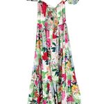 Cara Cara Wethersfield Belted Cotton Poplin Floral Print Tiered Maxi Dress 0 Green Photo 2