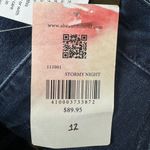 A Beautiful Soul Jeans Women 12 NWT Flare Denim Dark Stormy Night Raw Hem Boho Blue Photo 3