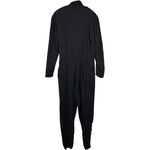 Vtg Calhoun Jumpsuit sz 7/8 Black Wide Leg Tapered Low Neckline Retro Draped 80s Photo 5