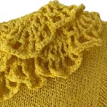 Saks 5th Avenue Saks Fifth Avenue Vintage Yellow Knit Crochet Disco 70s Maxi Dress Belted Small Photo 6