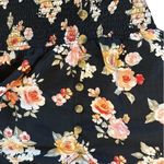 Planet Gold Junior's Smocked Floral Print Top Black Size X-Large Photo 7