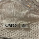 Cato White Open Front Short Sleeve Knit Cardigan Photo 1