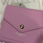 Borgasets Mini Lavender Leather Trifold Women's Wallet New with Tags Purple Photo 0