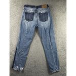 Free People  Jeans Women 26 High Rise Straight Leg Distressed Two‎ Tone Boho Photo 1