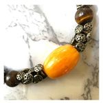 Calcite tigers eye jasper natural stones necklace Yellow Photo 3