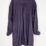 Ann Mashburn  Anaya Popover Dress in Brown Navy Gingham Linen Size Large Photo 8