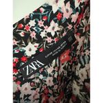 ZARA Floral Mini Skort Red Black XS Photo 4