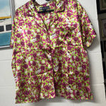 Big Dogs Floral Satin Pajama Top size L  Photo 0