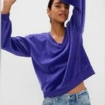 Gap  Easy V-Neck Velour Sweatshirt-size Large Photo 0