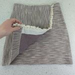 Maeve  Anthropologie Tweed Mini Skirt Fringe Hem Multicolor Size 4 NWT‎ Boho Photo 2