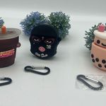 3 Case Airpod (1st and 2nd Gen) Dunkin Donuts,Bubble Tea,Hug Life Dolls Brown Photo 0