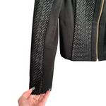 Calvin Klein Crewneck TweedTextured Black Blazer w/Gold Accents Beautiful Piece Photo 7