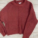 American Eagle  maroon cable knit sweater  Photo 0