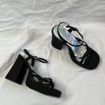 Splash Y2k Vintage  Black Open-Toe Strappy Platform Block Heels Photo 2