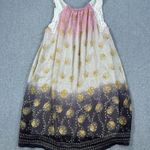 Ultra Pink Lace Trim Sleeveless Y2k Boho Babydoll Dress Size X-Small Purple Gold Photo 6