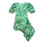 RONNY KOBO Silk Midi Length Dress gFloral Ruched Neck Mini Dress Size L Green Size L Photo 3
