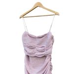 Miss Circle NY Women's XL Ruched Bodycon Midi Dress Light Pink Party Photo 2