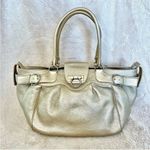 Salvatore Ferragamo Gancini Gold Metallic Shoulder Bag Photo 1