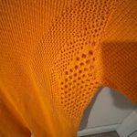 H&M NWOT Orange  Crochet Knit Sweater Dress Size M Photo 4