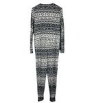 PINK - Victoria's Secret NWT PINK Victoria’s Secret Onesie Pajamas Womens M Cozy Gray Snowflake Lounge Photo 7