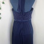 David's Bridal  Navy Blue Halter Style Dress Photo 4