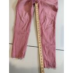 Seven7 Jeans Womens 10 Pink Raw Hem Mid Rise Ankle Skinny Preppy Stretch Travel Photo 2
