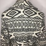 Vanity Collection VANITY Black White Aztec Geometric Wool Blend Jacket Coat Belt Tie Medium Photo 9