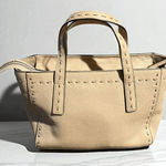 Cole Haan Women’s leather satchel tote pale peach purse 12.5x12.5x5" 10" handle Photo 0