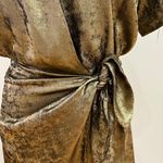 ZARA TRF Gold Wrap Mini Dress Photo 3