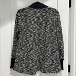 Ellen Tracy open front cardigan black and white woven cotton blend size M Photo 2