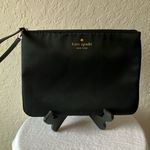 Kate Spade : Black Nylon Zip Top Pouch Photo 0