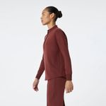 FIGS Rafaela Oversized Longsleeve Scrub Top in Walnut, Size Large Photo 2