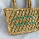 Vintage Boho Wheatstraw Tropical Floral Bag Yellow Photo 4
