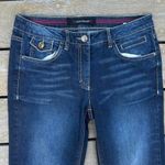 Dark Blue Y2K Luisa Cerano Jeans Straight Leg Mid Rise Dark Wash w Pocket Detail Size 8 Photo 1