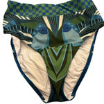 Farm Rio New  High-Waisted Bikini Bottoms size X Small
Blue green Photo 4