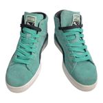 Puma Suede Tiffany Blue and Black High Hi Top Sneakers size 8 Photo 1
