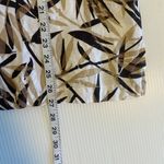 JM Collection  100% LINEN TROPICAL‎ PALM TAB LONG SLEEVE BUTTON UP BLOUSE Size 16 Photo 8