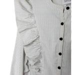 Saylor Ruffled Shirt Dress Puff Sleeve Small Photo 4