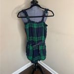 Aerie Plaid Flannel Ruffle Trim Romper Cinch Waist XS Photo 1