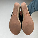 Splendid  Wedge Sandals Black‎ Suede Leather Criss Cross Cork Platform 7.5 Photo 3