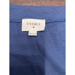 Everly  Blue Button Front Belted Midi Dress Rayon V Neck Size M Career Casual Photo 6