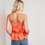 Old Navy NWOT Y2K  Mesh Babydoll Smocked Cami Swing Top Orange/Pink Size L Photo 1