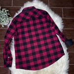Orvis  Red Black Buffalo Plaid Fleece Lined Flannel Jacket Size large Photo 5