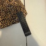 Massini  Women's 3X Animal Print Wrap Top Blouse Long Sleeve Side Tie Sate Night Photo 3