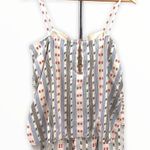 Carven Jacquard Printed Ruched Tank Top NWT size 4 Red White Blue Photo 7