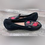 Baretraps FINAL PRICE  Otella Black Leather Suede Embroidered Women's Loafers Photo 6