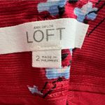 Loft Red Cherry Blossom Floral Print Riviera Shorts Photo 3