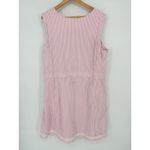 Vermont Country Store Pink Striped Seersucker Shift Dress 3X Lace Trim Beach Photo 5